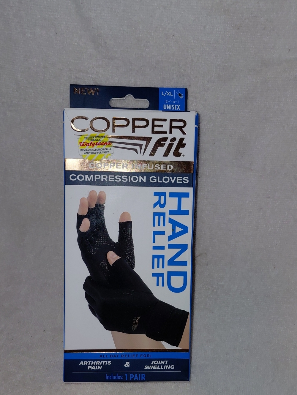Black Compression Hand Relief Gloves - Copper-Infused Support